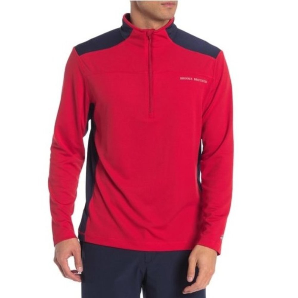 Brooks Brothers Colorblock Half Zip Pullover